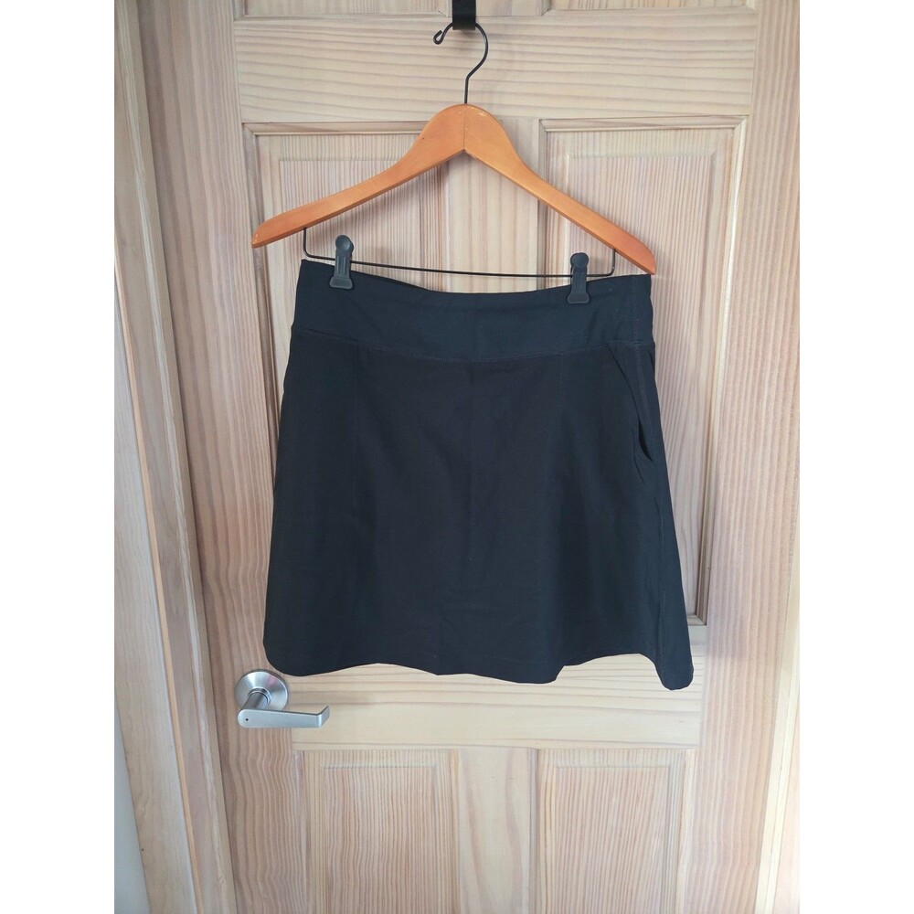 Lands' End Black Athletic Skort Mid Length Skirt Small